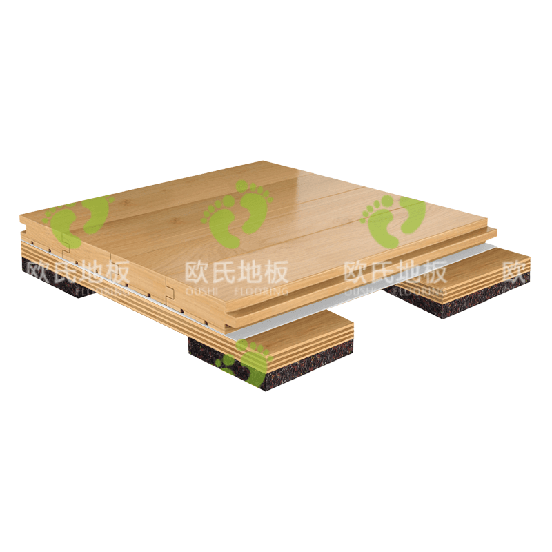 欧氏板式龙骨结构运动木地板产品